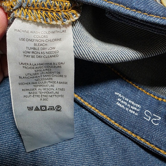 Pilcro Flare Jeans Womens 25 Blue Patch Pocket Stretch Denim Anthropologie - Picture 4 of 13